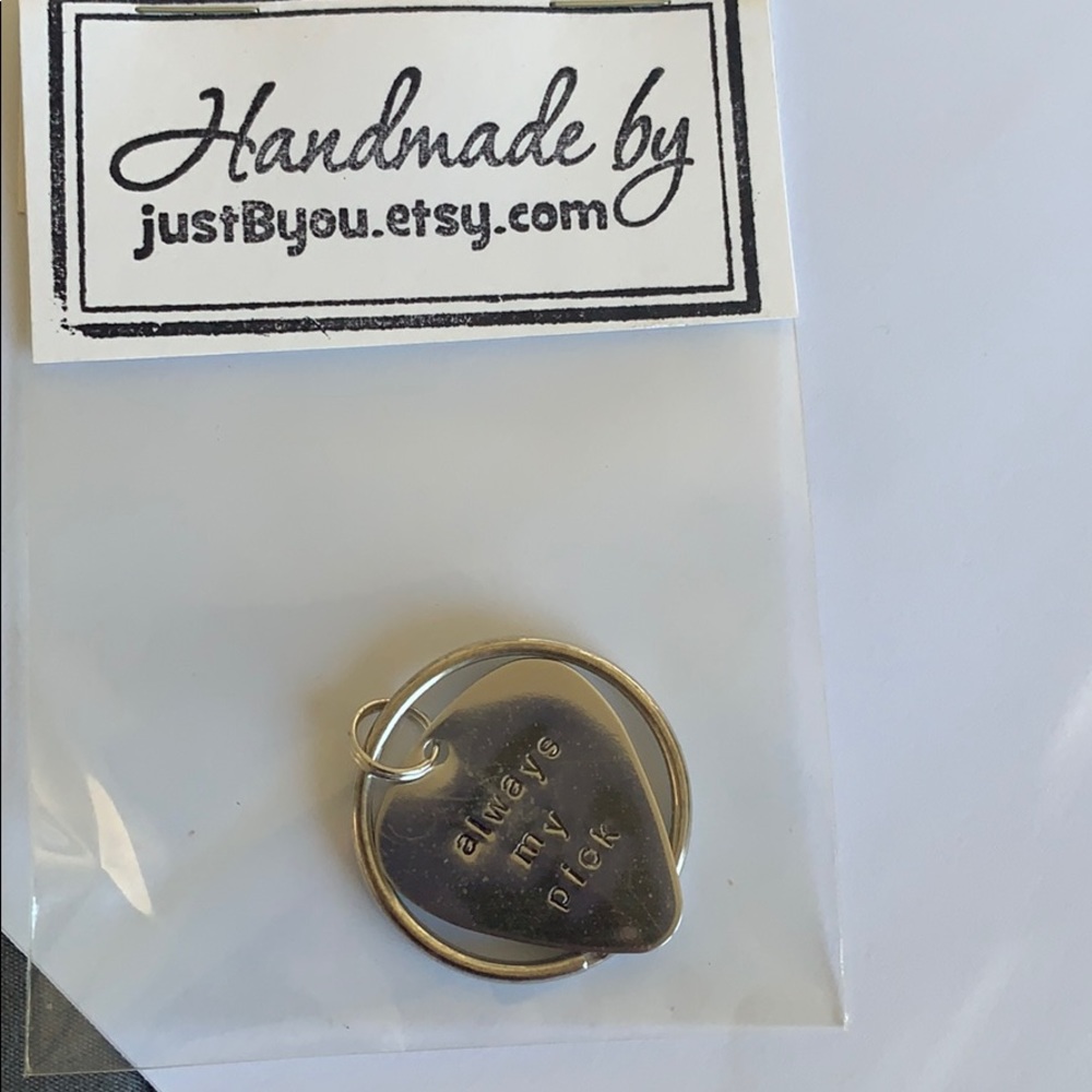 Guitar Pick Key Chain - Picture 2 of 2